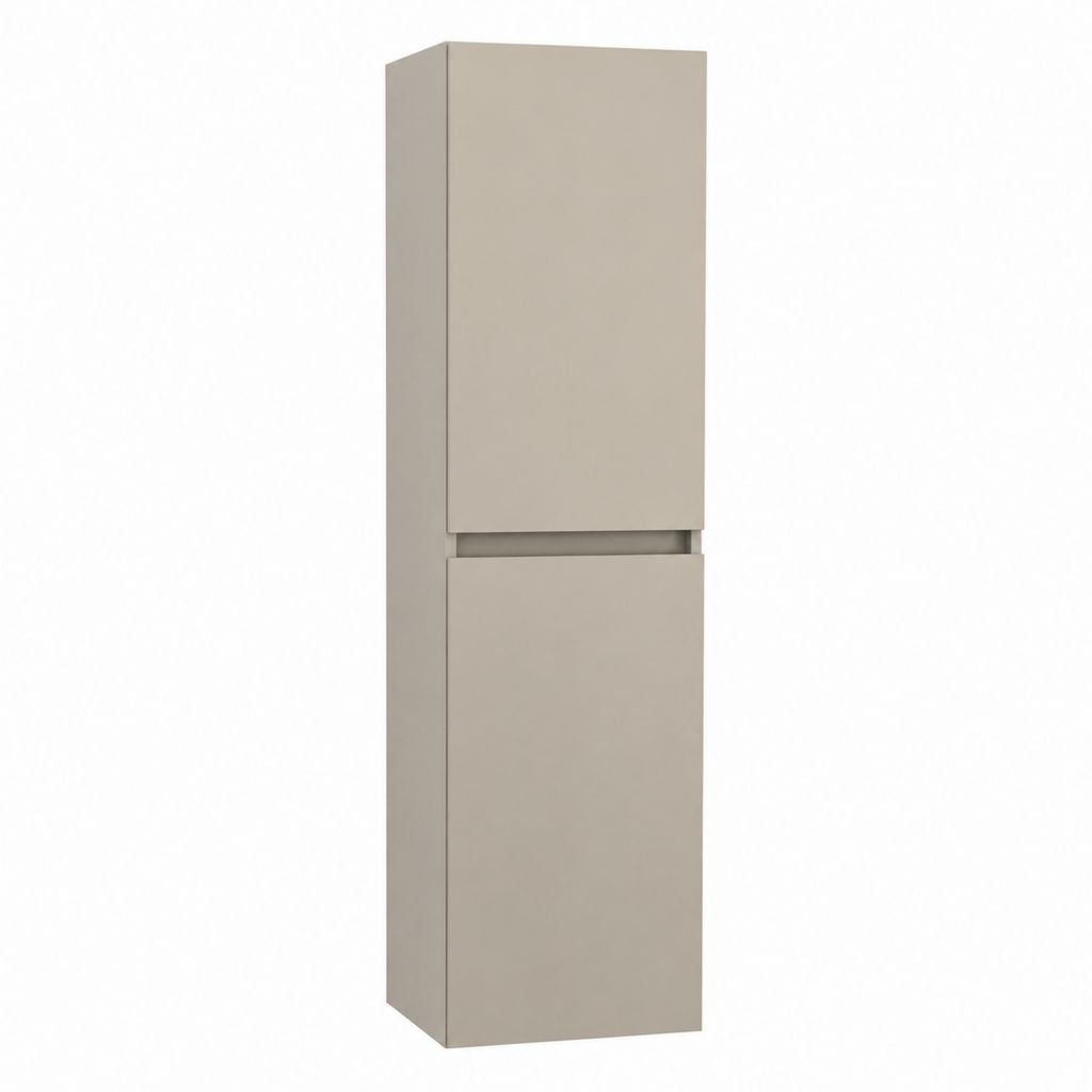 Badezimmer Hochschrank Taupe aus melaminharzbeschichteter Spanplatte 35 x 160 x 30 cm