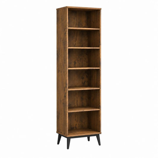 Bücherregal Standregal Braun aus Spanplatte mit Melaminharzbeschichtung 180 x 50 x 30 cm