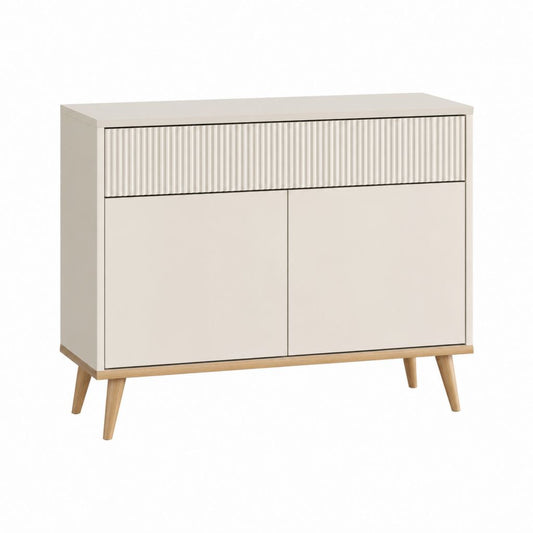 Sideboard mit 2 Türen und Schublade Beige MDF rechteckig 90 x 40 x 90 cm
