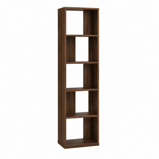 Bücherregal Standregal Nussbaum Dekor Spanplatte Rechteckig 180 x 40 x 30 cm